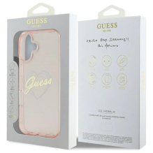 Guess IML Heart iPhone 16 dėklas – rožinis