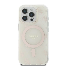 Guess IML 4G Background MagSafe iPhone 16 Pro Case - White