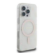 Guess IML 4G Background MagSafe iPhone 16 Pro Case - White