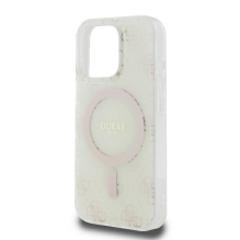 Guess IML 4G Background MagSafe iPhone 16 Pro Case - White