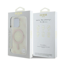 Guess IML 4G Background MagSafe iPhone 16 Pro dėklas – baltas