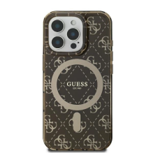 Guess IML 4G Background MagSafe iPhone 16 Pro Case - Brown