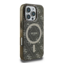 Guess IML 4G Background MagSafe iPhone 16 Pro Case - Brown