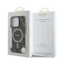 Guess IML 4G Background MagSafe iPhone 16 Pro dėklas – rudas