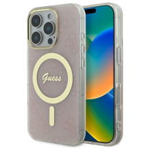 Guess IML 4G MagSafena iPhone 16 Pro dėklas – rožinis