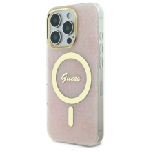 Guess IML 4G MagSafena iPhone 16 Pro Case - Pink