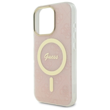 Guess IML 4G MagSafena iPhone 16 Pro Case - Pink