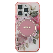 Guess IML Flower &amp; Tonal Circle MagSafe iPhone 16 Pro Case - Pink