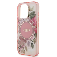 Guess IML Flower &amp; Tonal Circle MagSafe iPhone 16 Pro Case - Pink