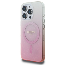 Guess IML Glitter Gradient MagSafe Case for iPhone 16 Pro - Pink