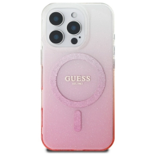 Guess IML Glitter Gradient MagSafe Case for iPhone 16 Pro - Pink