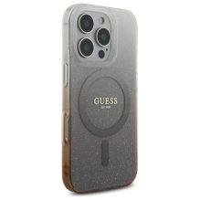 Guess IML Glitter Gradient MagSafe iPhone 16 Pro Case - Brown