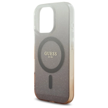 Guess IML Glitter Gradient MagSafe iPhone 16 Pro Case - Brown