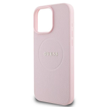 Guess Grained Ring MagSafe iPhone 16 Pro Case - Pink