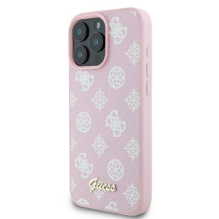 Guess Peony Script Logo MagSafe iPhone 16 Pro Case - Pink