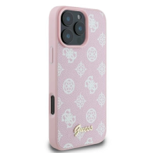 Guess Peony Script Logo MagSafe iPhone 16 Pro Case - Pink