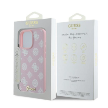 „Guess Peony Script“ logotipas „MagSafe iPhone 16 Pro“ dėklas – rožinis