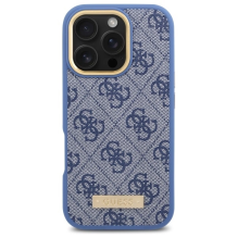 Guess 4G Logo Plate MagSafe Case for iPhone 16 Pro - Blue