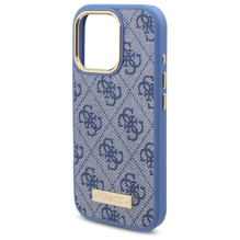 Guess 4G Logo Plate MagSafe Case for iPhone 16 Pro - Blue