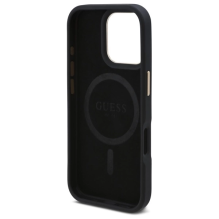 Guess 4G Logo Plate MagSafe Case for iPhone 16 Pro - Black