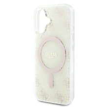 Guess IML 4G Background MagSafe Case for iPhone 16 Plus - White