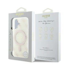 Guess IML 4G foninis MagSafe dėklas, skirtas iPhone 16 Plus – baltas