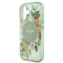 Guess IML Flower &amp; Tonal Circle MagSafe case for iPhone 16 Plus - green