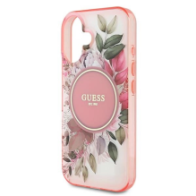 Guess IML Flower &amp; Tonal Circle MagSafe iPhone 16 Plus Case - Pink