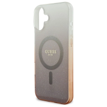 Guess IML Glitter Gradient MagSafe Case for iPhone 16 Plus - Brown