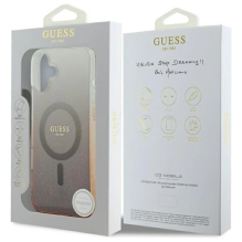 Guess IML Glitter Gradient MagSafe dėklas, skirtas iPhone 16 Plus – rudas