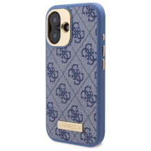 Guess 4G Logo Plate MagSafe Case for iPhone 16 Plus - Blue