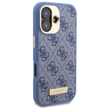 Guess 4G Logo Plate MagSafe Case for iPhone 16 Plus - Blue