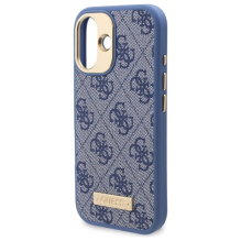 Guess 4G Logo Plate MagSafe Case for iPhone 16 Plus - Blue