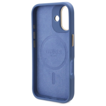 Guess 4G Logo Plate MagSafe Case for iPhone 16 Plus - Blue