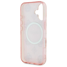 Guess IML Peony On 4G Background MagSafe iPhone 16 Case - Pink