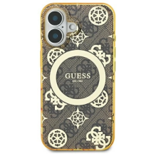 Guess IML Peony 4G fone MagSafe iPhone 16 dėklas – rudas