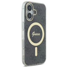 Guess IML 4G MagSafe iPhone 16 Case - Black