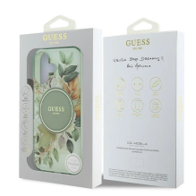 Guess IML Flower &amp; Tonal Circle MagSafe dėklas iPhone 16 - žalias