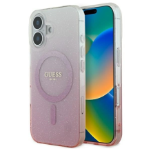 Guess IML Glitter Gradient MagSafe iPhone 16 Case - Pink