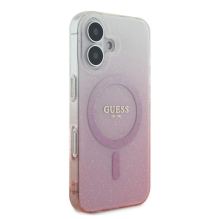 Guess IML Glitter Gradient MagSafe iPhone 16 Case - Pink