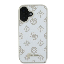 Guess Peony Script Logo MagSafe iPhone 16 Case - White