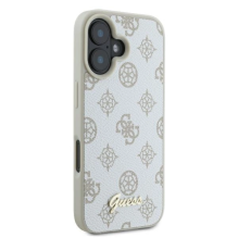 Guess Peony Script Logo MagSafe iPhone 16 Case - White