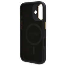 Guess 4G Logo Plate MagSafe iPhone 16 Case - Black