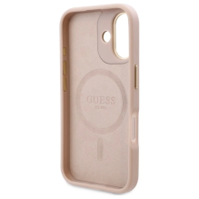 Guess 4G Logo Plate MagSafe iPhone 16 Case - Pink