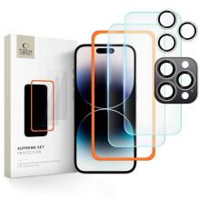 Tech-Protect Supreme Set grūdintas stiklas, skirtas iPhone 16 Pro Max – skaidrus (3 vnt.)