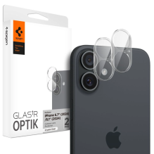 Spigen Optik Glas.tR grūdintas stiklas skirtas iPhone 16 / 16 Plus kamerai - skaidrus (2 vnt.)