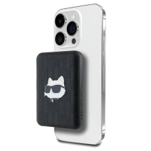 Karl Lagerfeld Powerbank indukcinis KLPB5FPGKSCHHK 16W 5000mAh juodas / juodas Choupette galvutės kaištis MagSafe