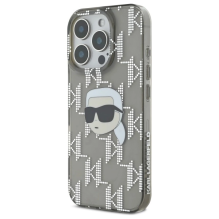 Karl Lagerfeld IML Karl Head Electroplated iPhone 16 Pro Case - Black