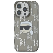 Karl Lagerfeld IML Karl Head Electroplated iPhone 16 Pro Case - Black