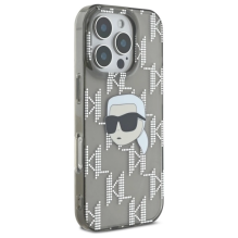 Karl Lagerfeld IML Karl Head Electroplated iPhone 16 Pro Case - Black